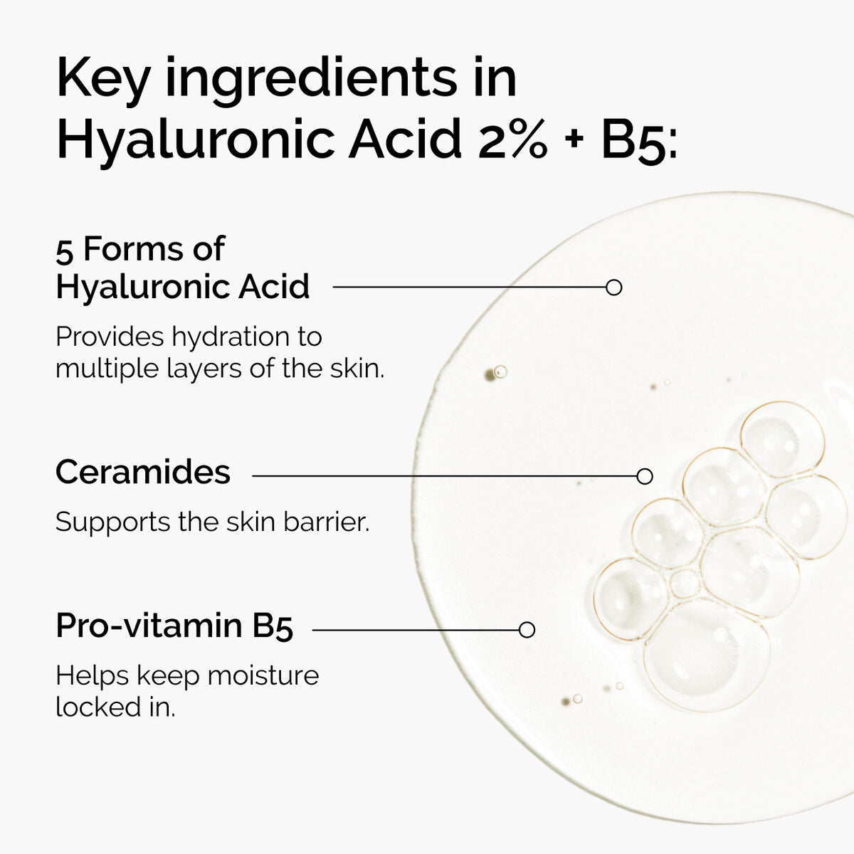 Hyaluronic Acid + B5 (with Ceramides) Targeted Serum Care Q0